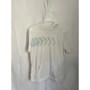 Xersion XL Kids White Short Sleeve Hoodie Top Athletic Activewear